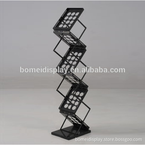 High quality literature rack cross (Black), portable book shelf